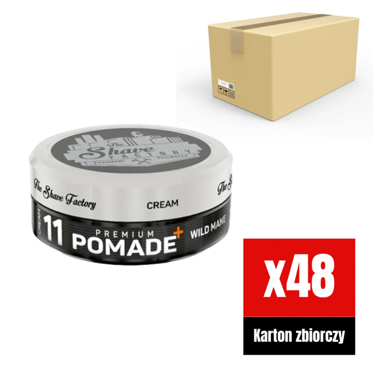 The Shave Factory - Premium Pomade Wild Mane 11 - Pomada do włosów KARTON 48x150ml