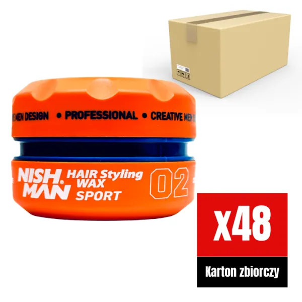 Nishman - 02 Styling Wax Sport - Pomada do włosów KARTON 48x150ml
