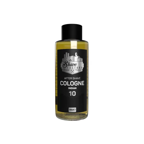 The Shave Factory - Indian 10 After Shave Cologne - Perfumowana Woda Kolońska w szklanej butelce po goleniu 500ml