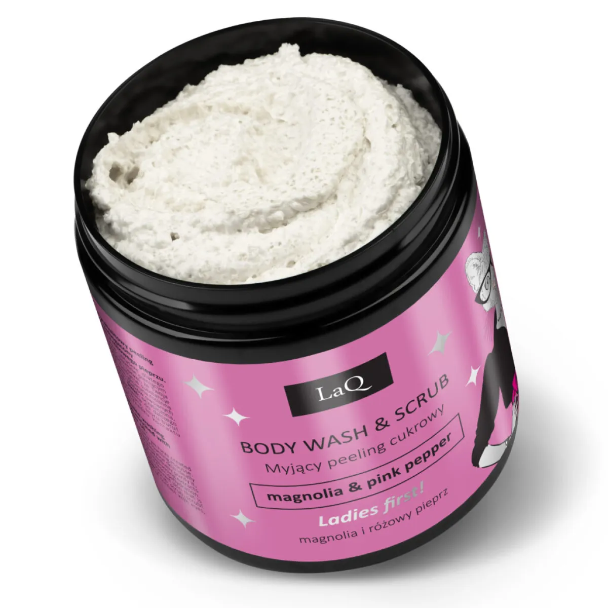LaQ - Magnolia - Myjący Peeling Cukrowy 220g