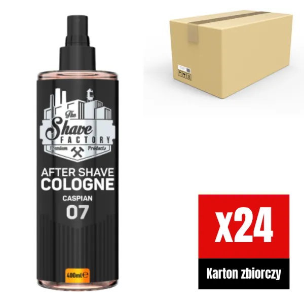 The Shave Factory - Caspian 07 After Shave Cologne Spray - Perfumowana Woda Kolońska po Goleniu KARTON 24x400ml
