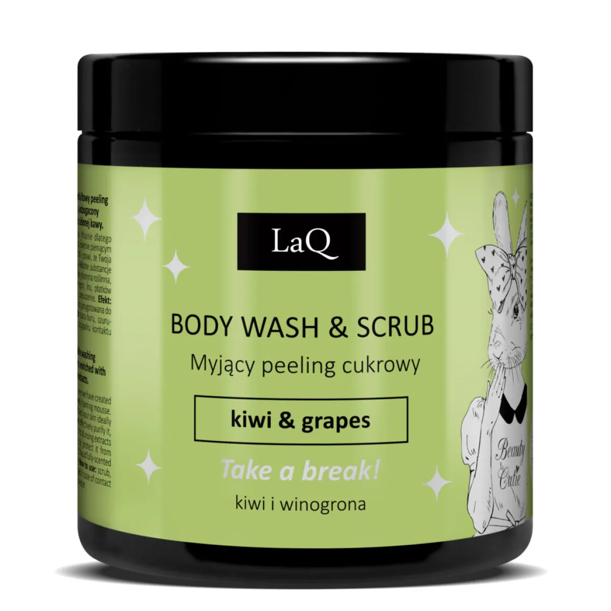 LaQ - Kiwi i winogrona - Naturalny peeling myjący  220g