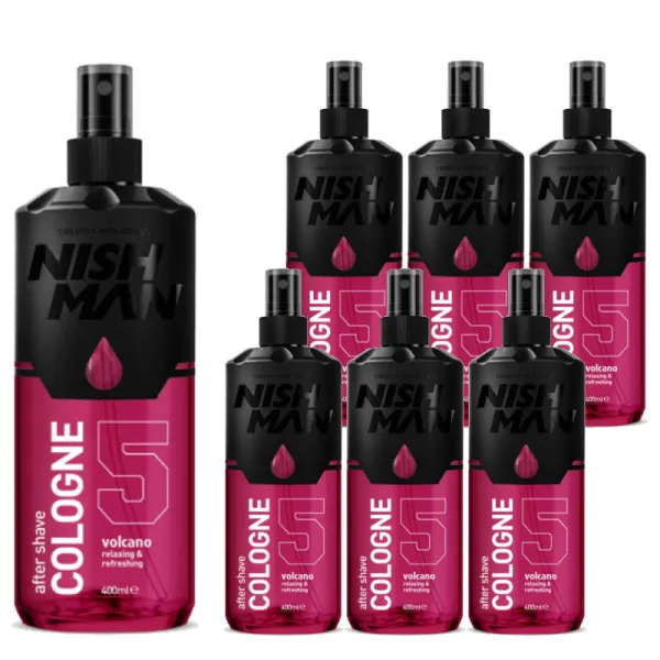 Nishman - 05 Volcano - Aftershave, Woda po goleniu 400ml PAKIET 6+1
