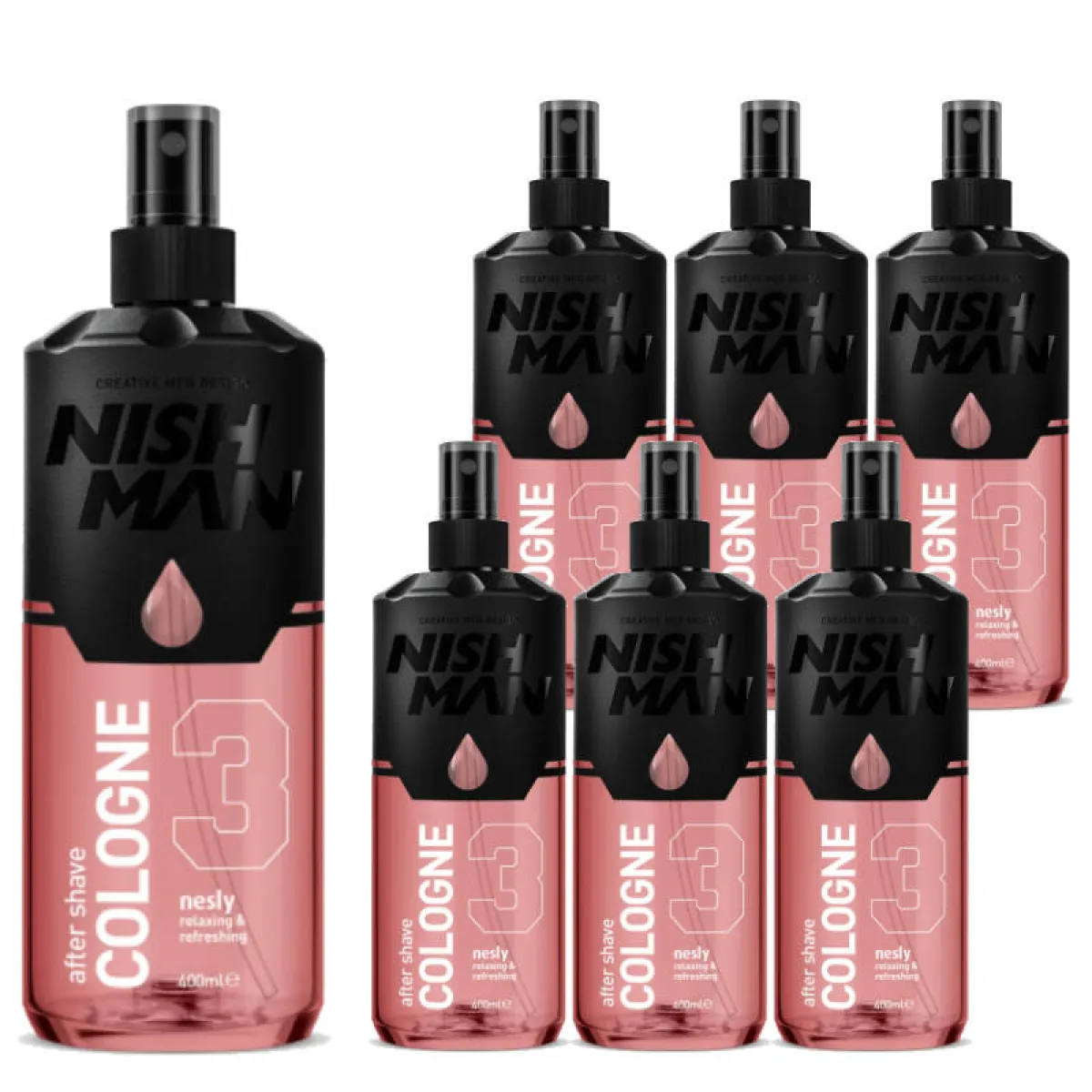 Nishman - 03 Nesly - Aftershave, Woda po goleniu 400ml PAKIET 6+1