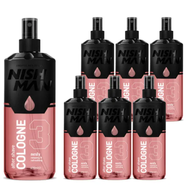 Nishman - 03 Nesly - Aftershave, Woda po goleniu 400ml PAKIET 6+1