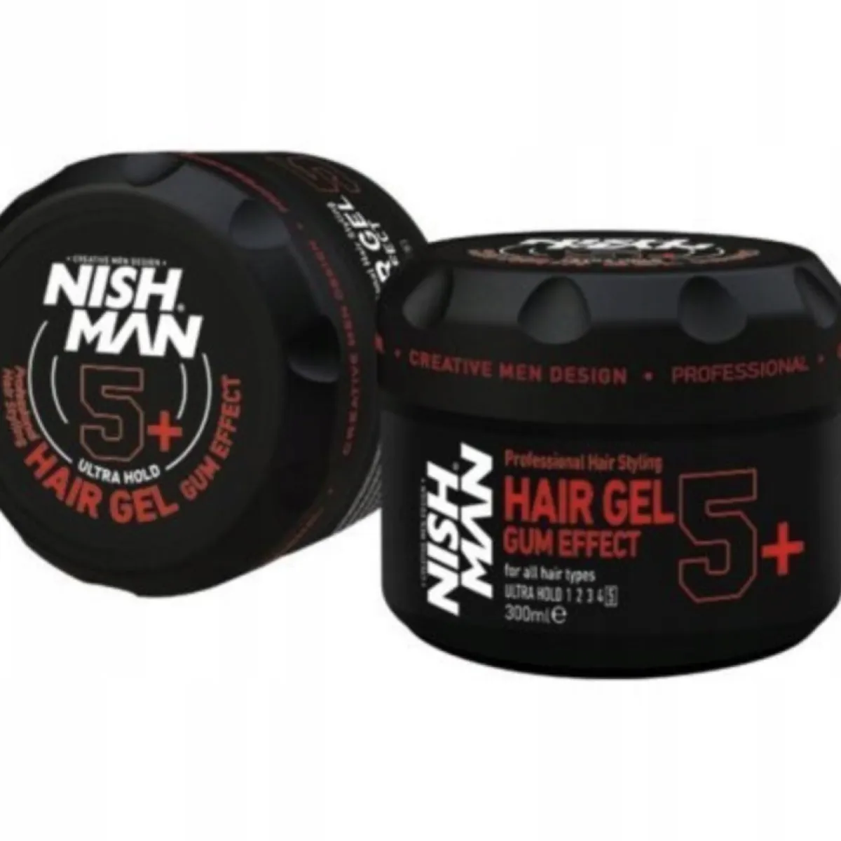 Nishman - 5+ Hair Gel Gum Effect - Żel do włosów z efektem gumy 300ml