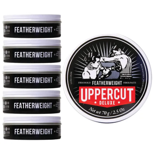Uppercut Deluxe - Pakiet Featherweight Pomade - Wodna pomada do włosów 6 szt.