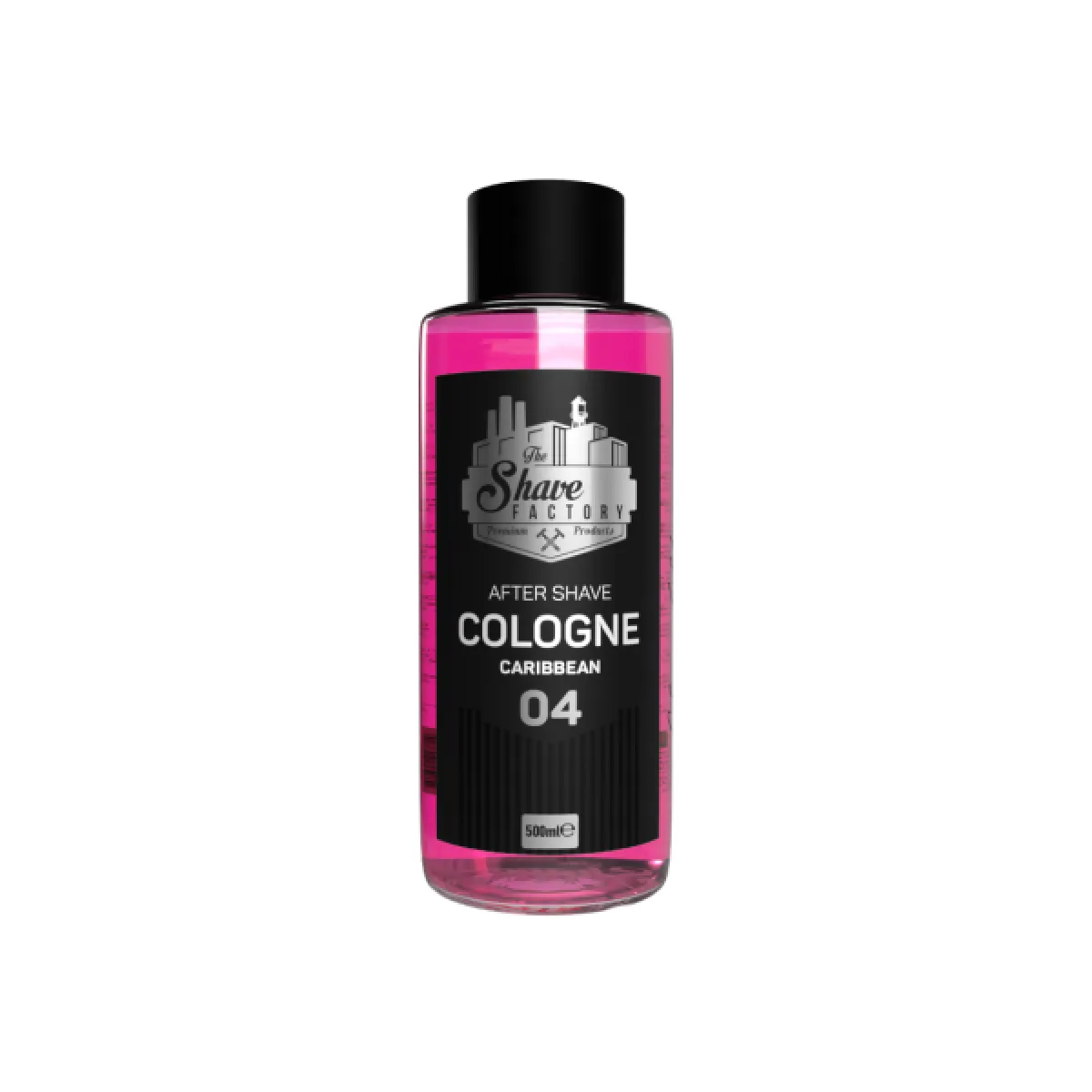 The Shave Factory - Caribbean 04 After Shave Cologne - Perfumowana Woda Kolońska w szklanej butelce po goleniu 500ml