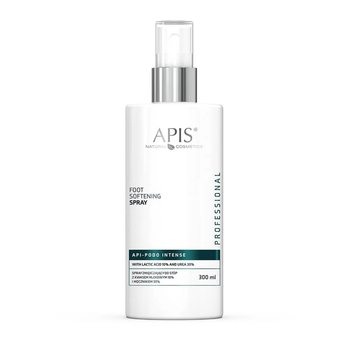 Apis - Api-Podo Intense - Spray zmiękczający do stóp z kwasem mlekowym 10% i mocznikiem 30% 300ml