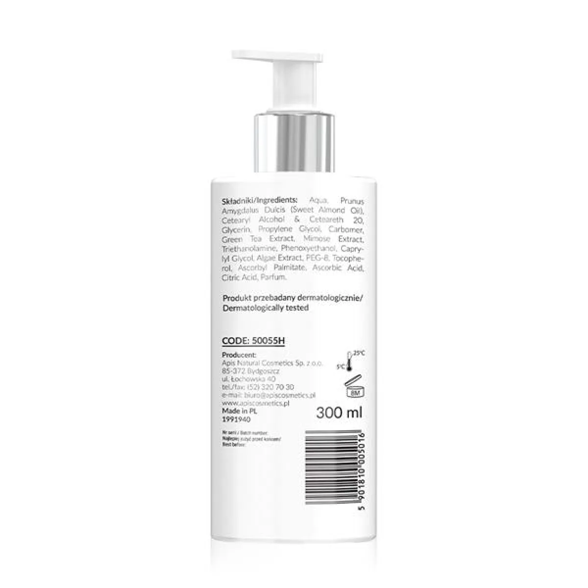 Apis - Acne-Stop - Oczyszczające mleczko Antybakteryjne z Zieloną Herbatą  300ml