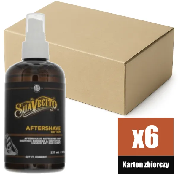 Suavecito - Aftershave Bay Rum - Woda po Goleniu KARTON 6x237ml