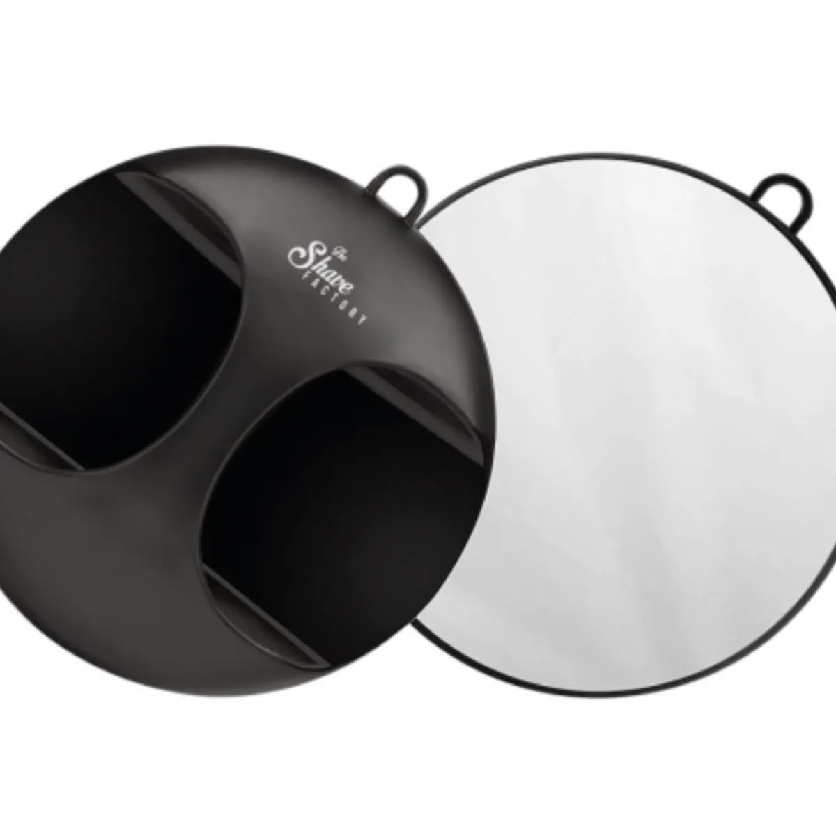 The Shave Factory - Professional Barber Mirror - Okrągłe lusterko fryzjerskie w czarnym kolorze