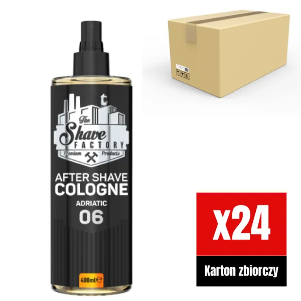 The Shave Factory - Adriatic 06 After Shave Cologne Spray - Perfumowana Woda Kolońska po Goleniu KARTON 24x400ml