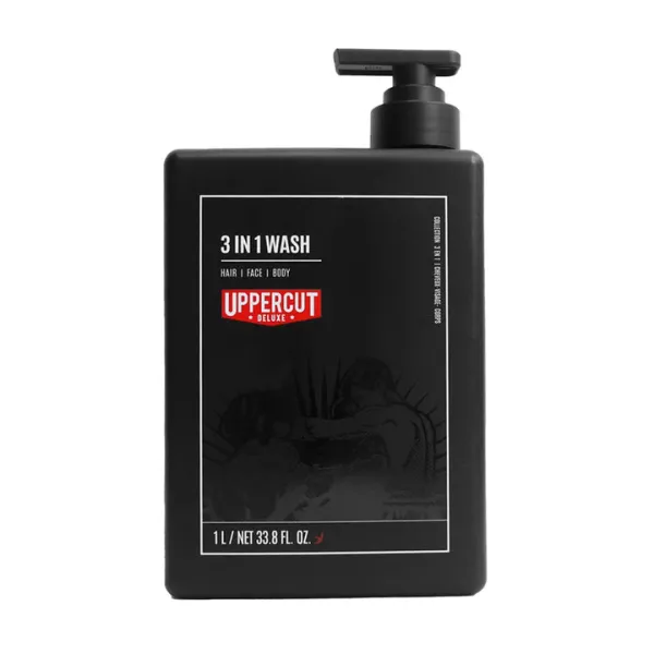 Uppercut Deluxe - 3 in 1 - Szampon do włosów, odżywka i żel pod prysznic 1000ml