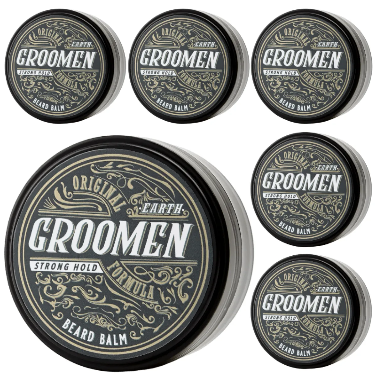 Groomen - Strong Hold Earth - Mocny balsam do brody PAKIET 6x50g