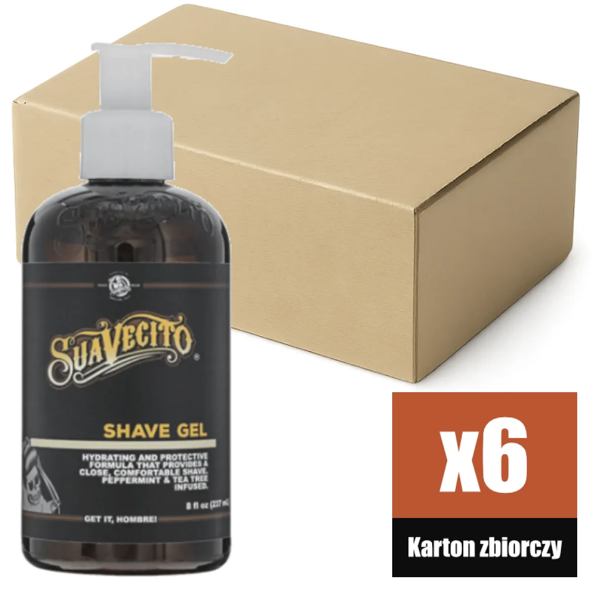 Suavecito - Shave Gel - Żel do Golenia KARTON 6x237ml