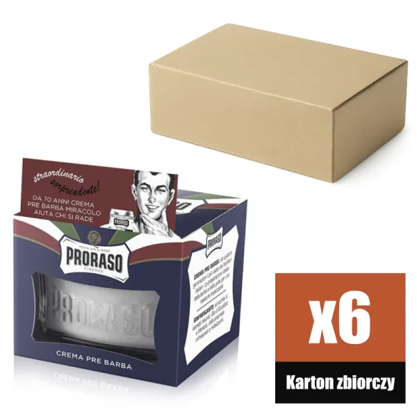 Proraso - Protective, linia Niebieska - Krem przed goleniem, ochronny z wit. E KARTON 6x100ml