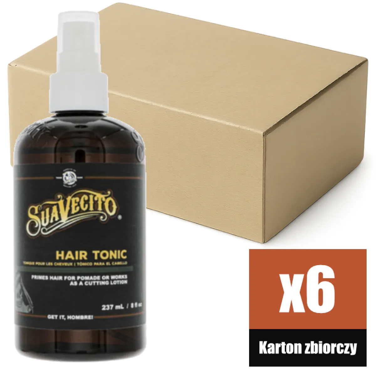 Suavecito - Hair Tonic - Tonik do włosów KARTON 6x237ml