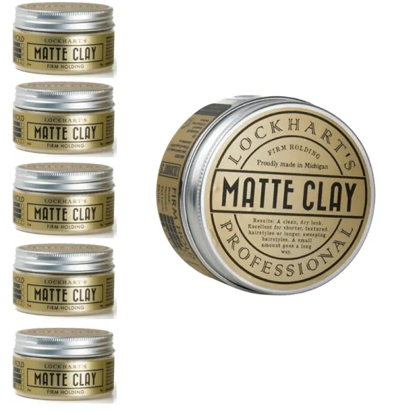 Lockhart's - Matte Clay - Wodna pomada do włosów 6x96g
