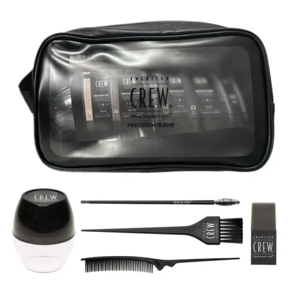 American Crew - Precision Blend - Zestaw pędzli i pojemnik do repigmentacji w kosmetyczce