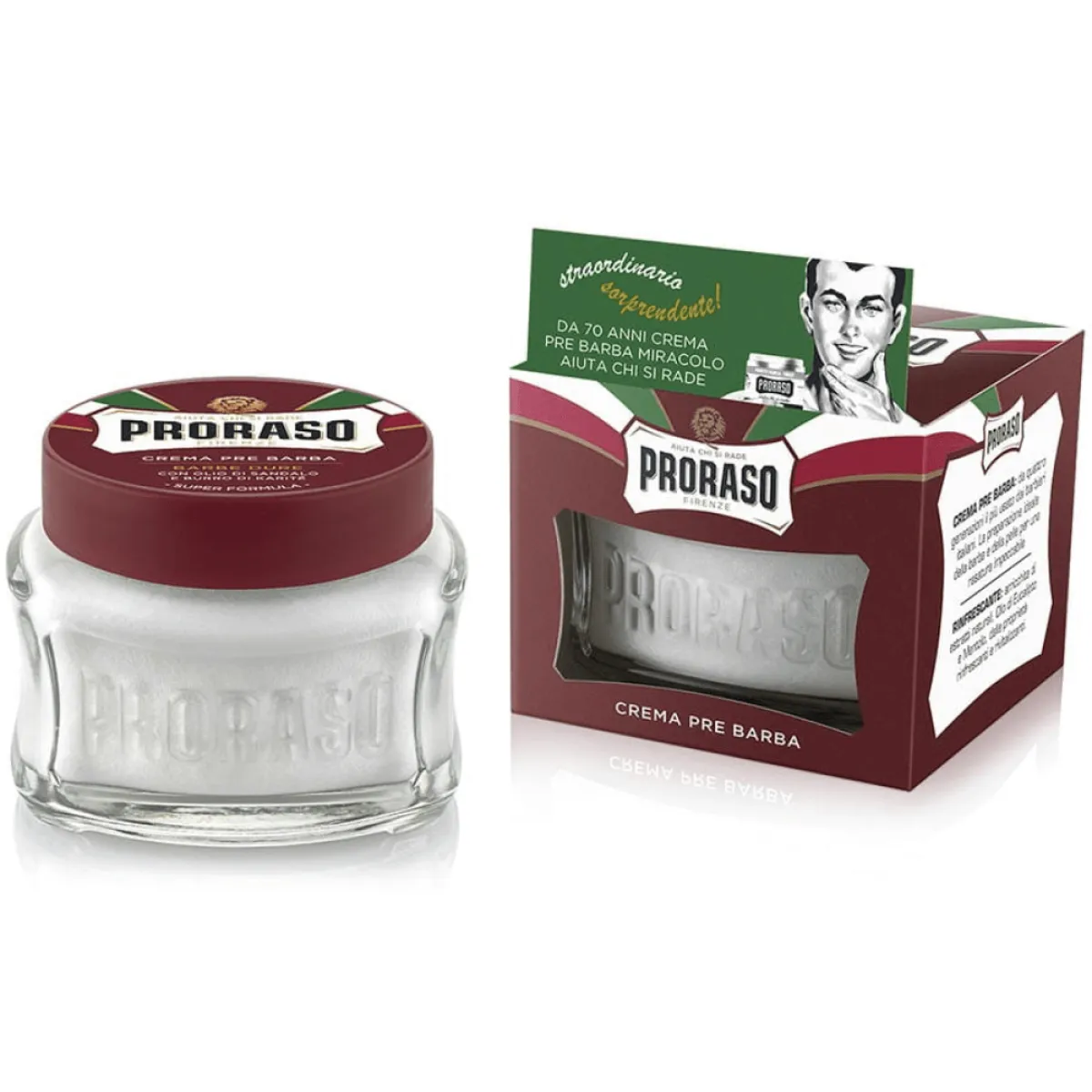 Proraso - Coarse Beards, linia Czerwona - Krem przed goleniem 100ml