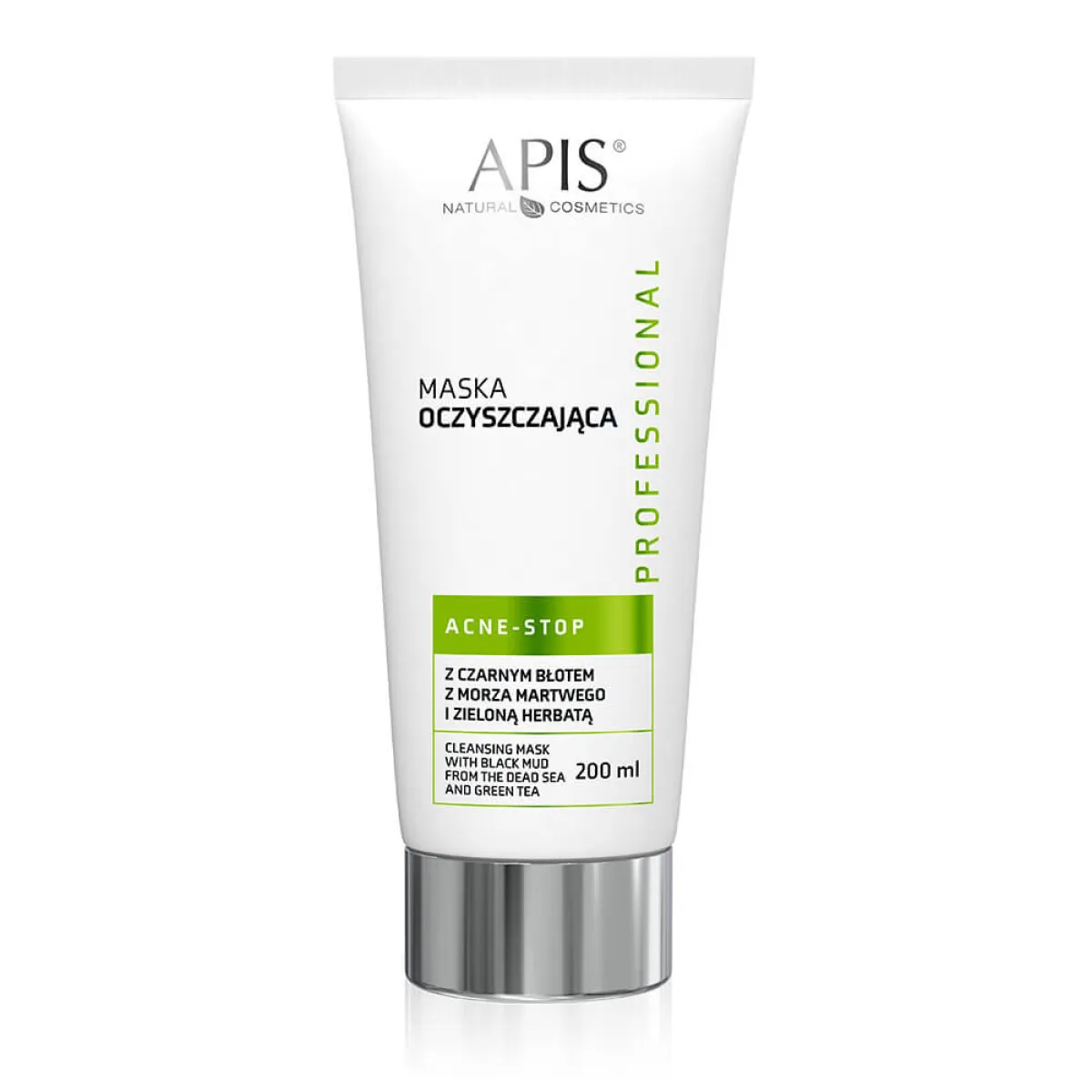 Apis - Acne-Stop - Maska oczyszczająca do twarzy z czarnym błotem z morza martwego i zieloną herbatą 200ml