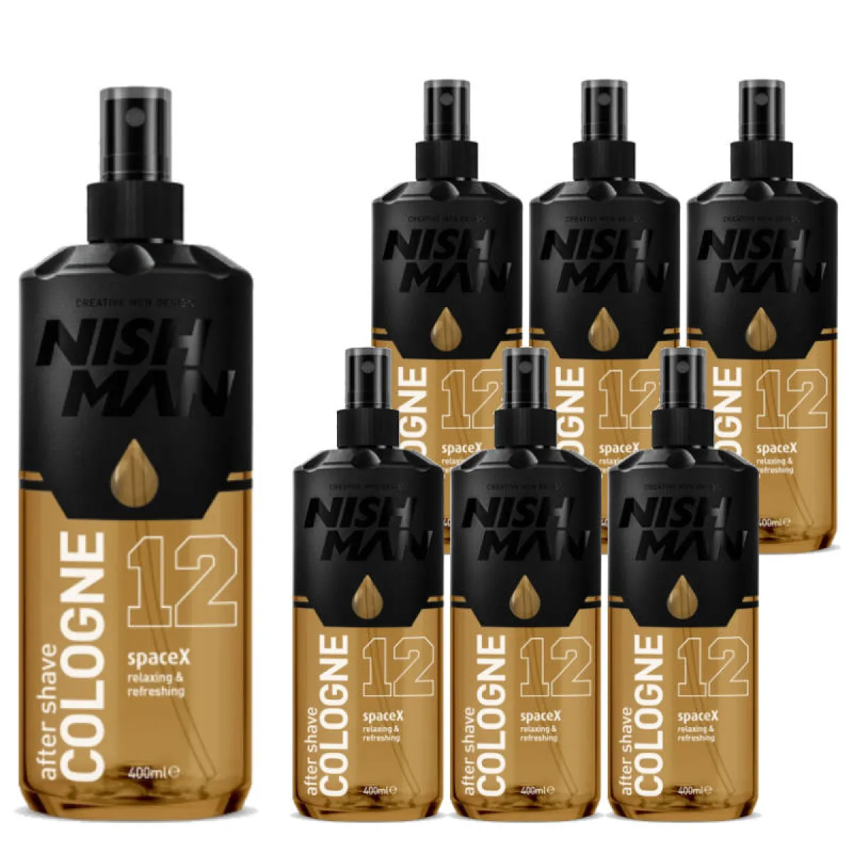 Nishman - 12 SpaceX - Aftershave, Woda po goleniu 400ml PAKIET 6+1