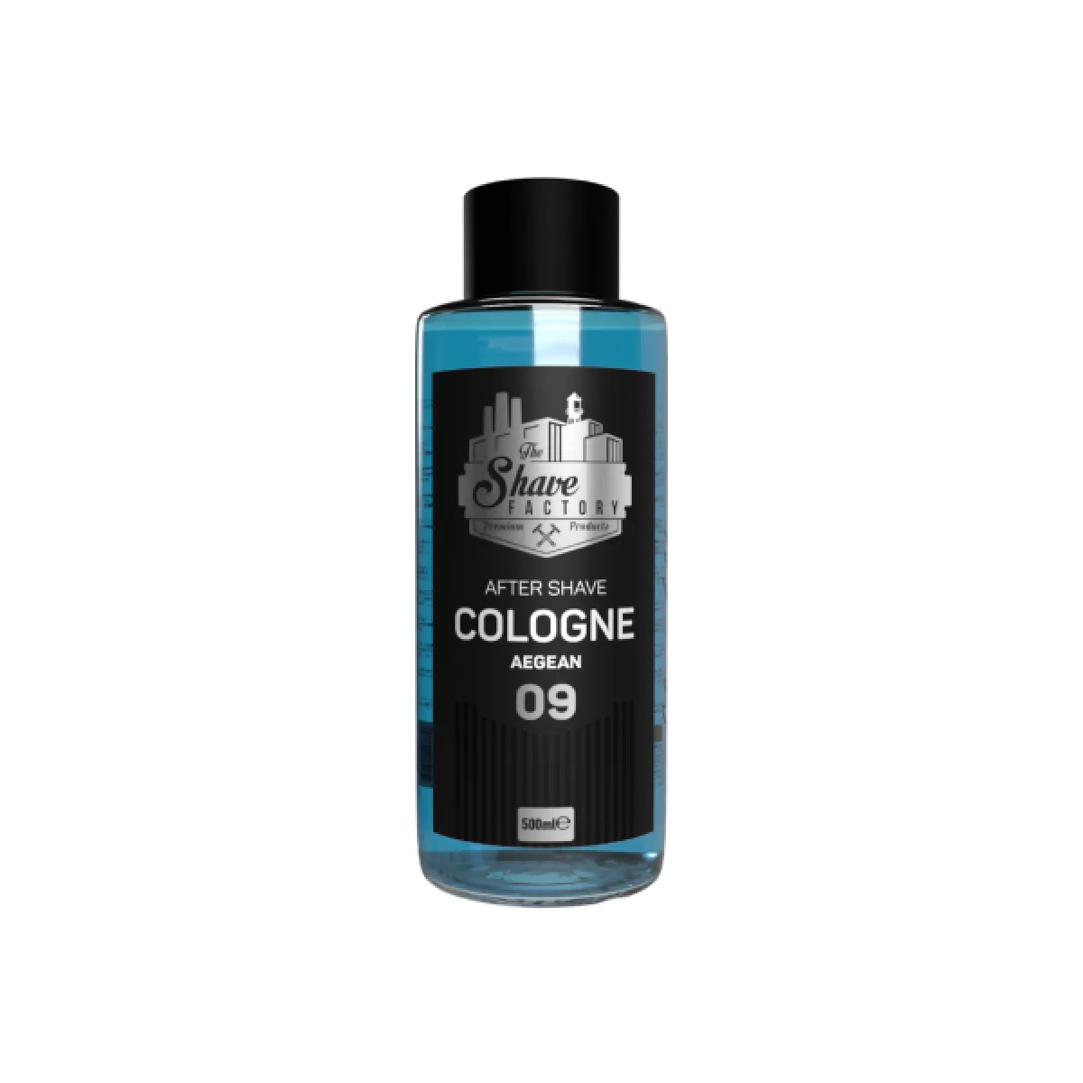 The Shave Factory - Aegean 09 After Shave Cologne - Perfumowana Woda Kolońska w szklanej butelce po goleniu 500ml