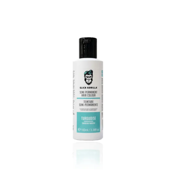 Slick Gorilla - Semi Permanent Hair Colour, Turquoise - Męska farba w turkusowym kolorze do włosów rozjaśnianych 100ml