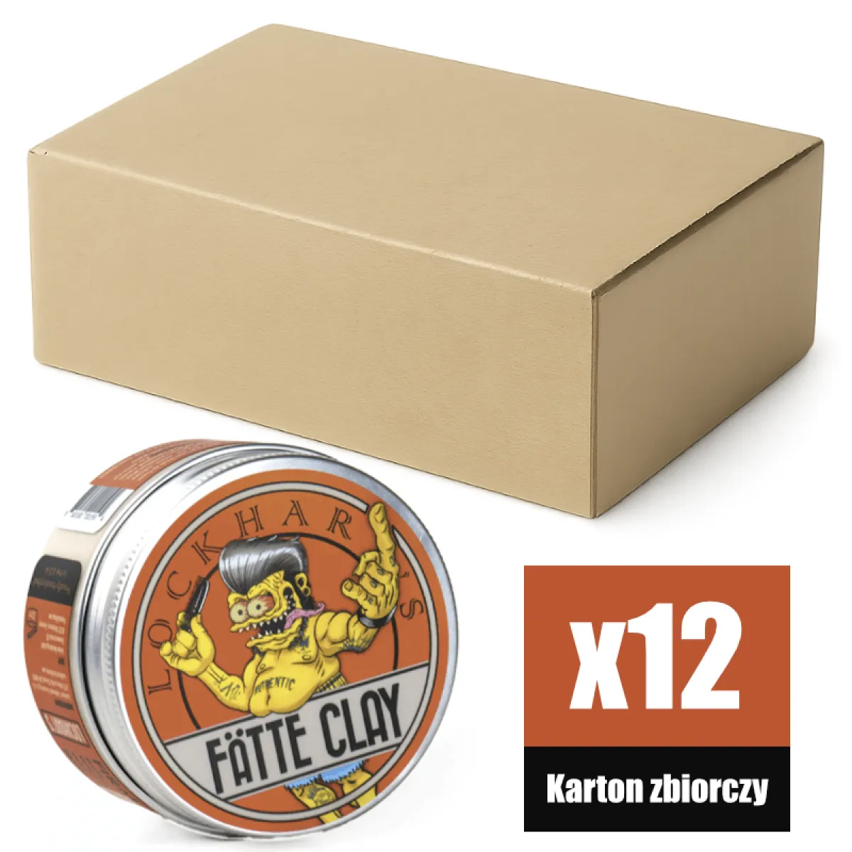 Lockhart's - Fatte Clay - Wodna pomada do włosów KARTON 12x96g