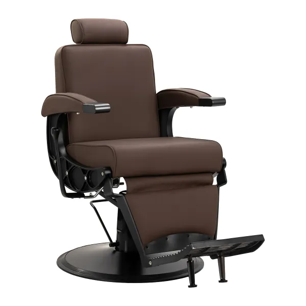 Fotel barberski Gabbiano Continental brązowy