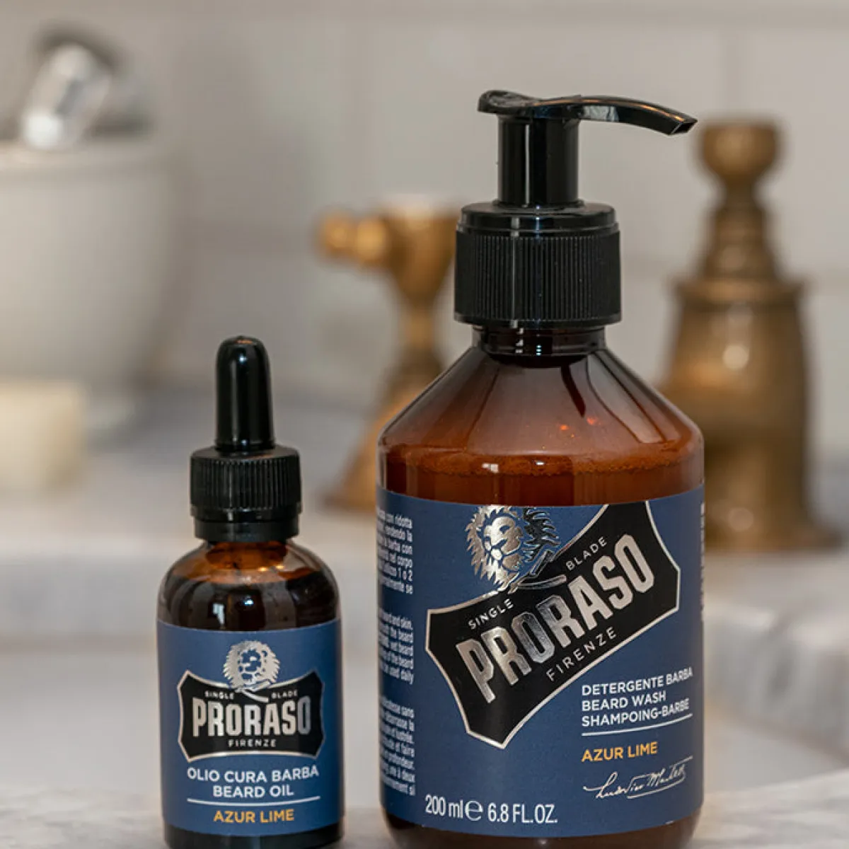 Proraso - Azur Lime - Szampon i olejek do brody - Zestaw