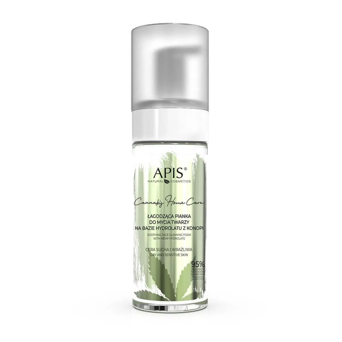 Apis - Cannabis Home Care - Łagodząca pianka do mycia twarzy na bazie hydrolatu z konopi 150ml