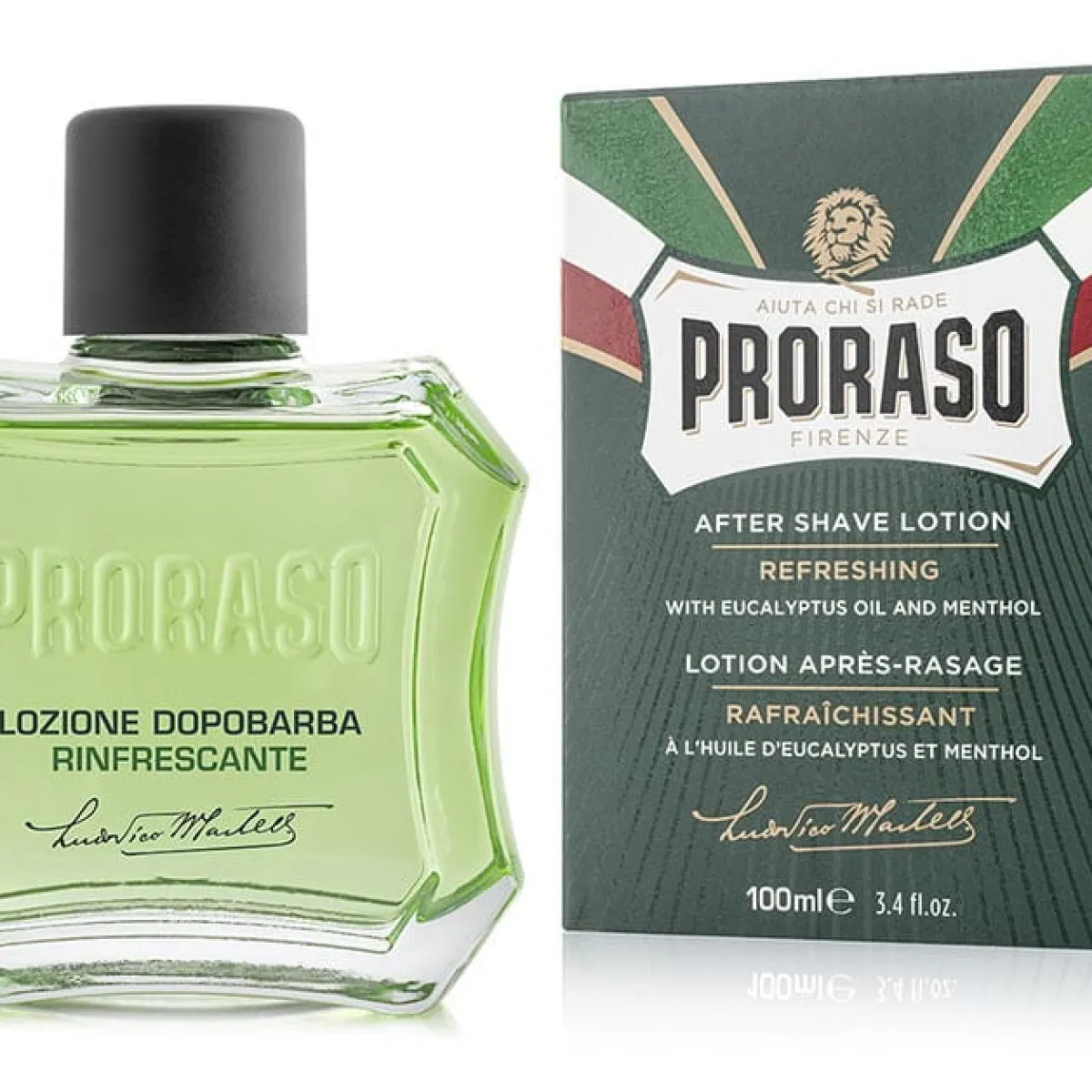 Proraso - Refreshing, linia Zielona - Aftershave, Woda po goleniu 100ml