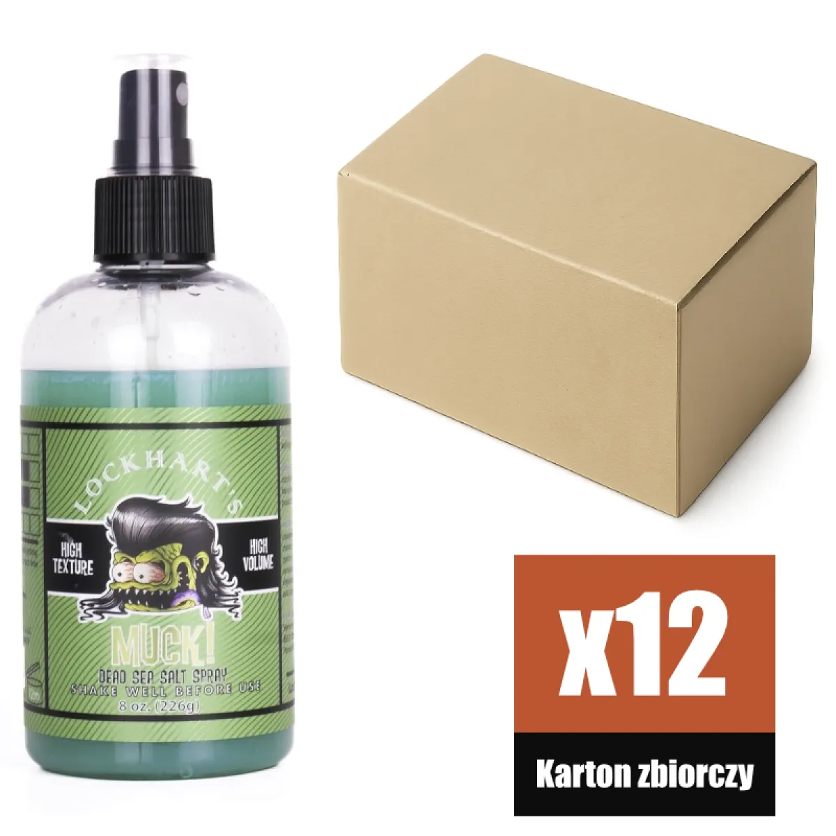 Lockhart's - MUCK! Dead Sea Salt Spray - Sól Morska do Włosów KARTON 12x226g