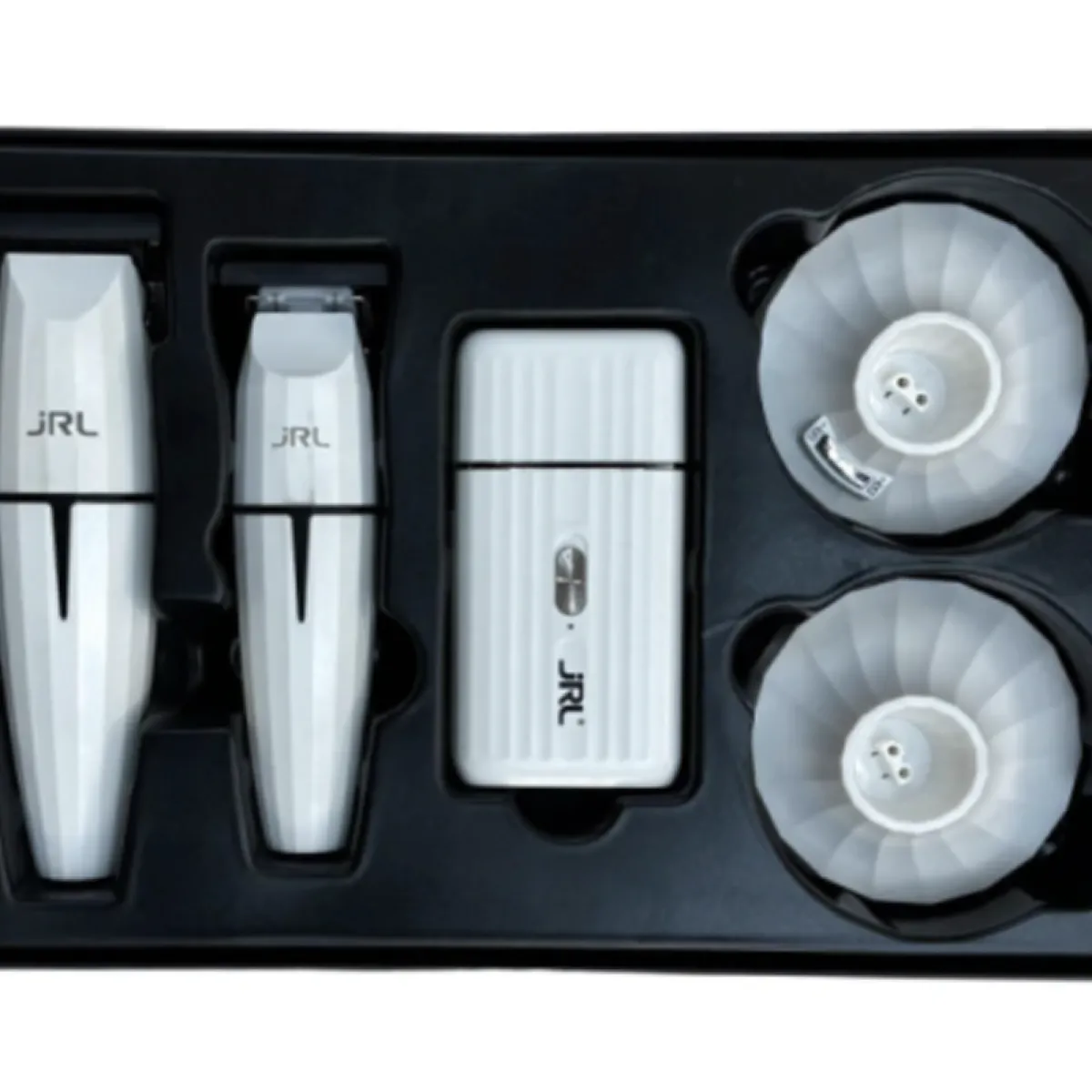 JRL GHOST KIT 2 Zestaw Onyx WHITE Maszynka + Trymer + Golarka Edycja LImitowana