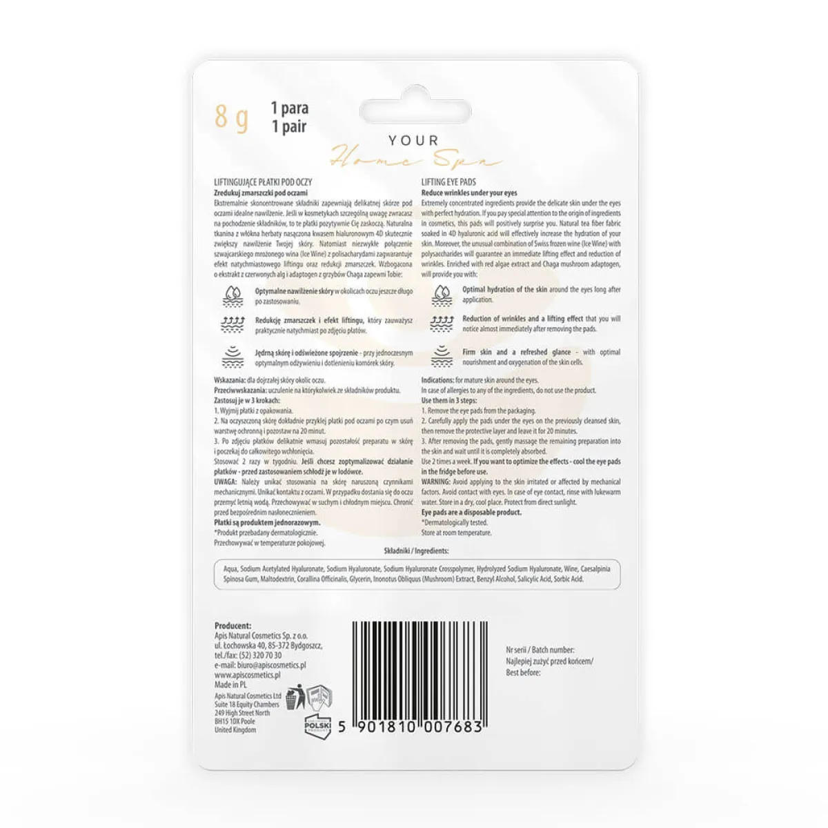 Apis - Liftingujące Płatki Pod Oczy 1 Para