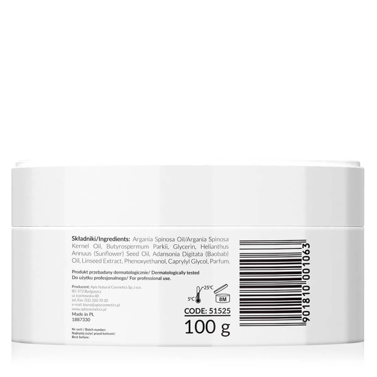 Apis - Orange Terapis - Naturalne Masło Shea Do Masażu Twarzy 100g