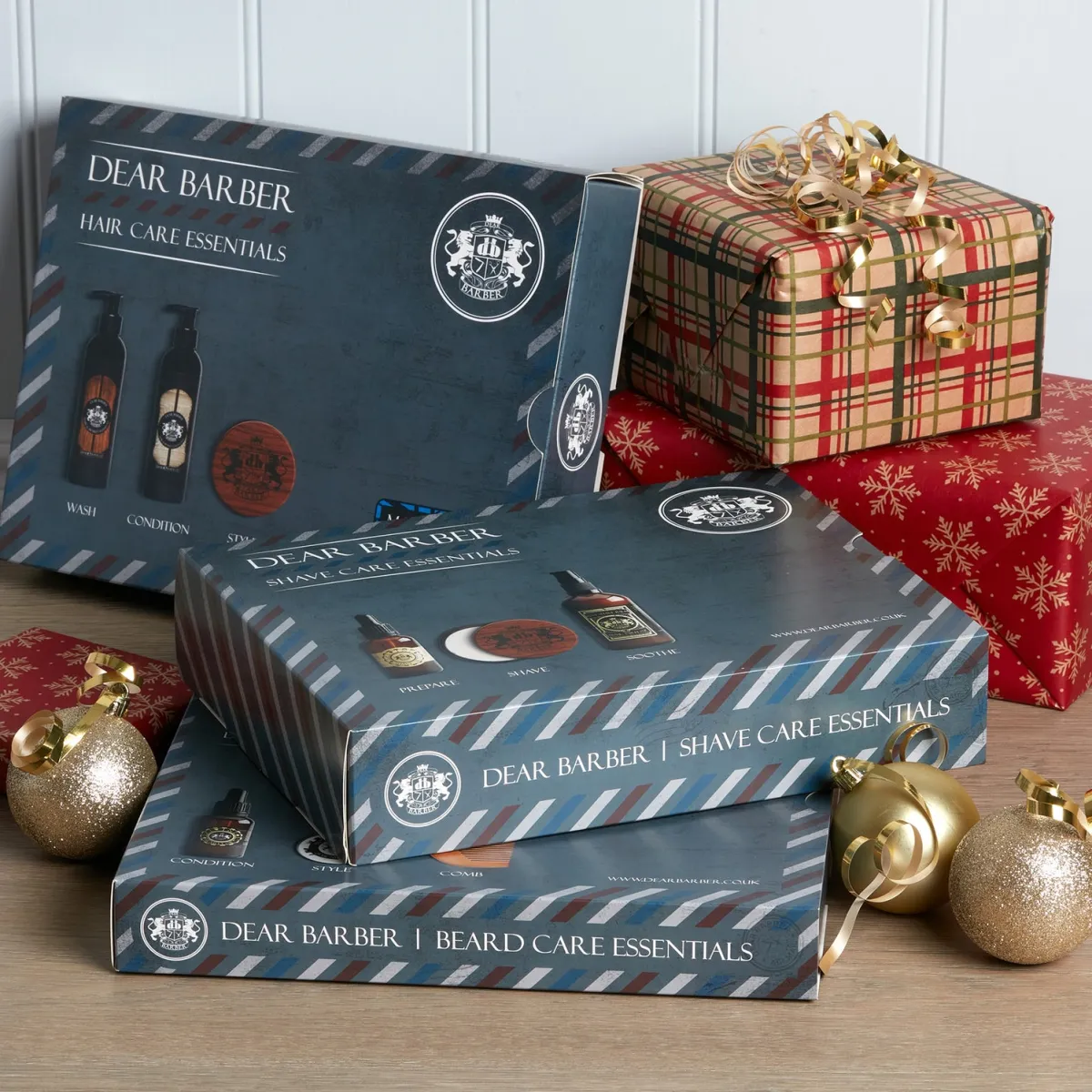 Dear Barber - Shave Care Essentials - Zestaw Krem do golenia 100ml, Balsam po goleniu 100ml, Olejek do golenia 30ml