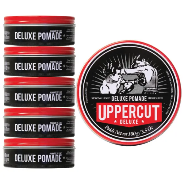 Uppercut Deluxe - Pakiet Deluxe Pomade - Wodna pomada do włosów - 6 szt.