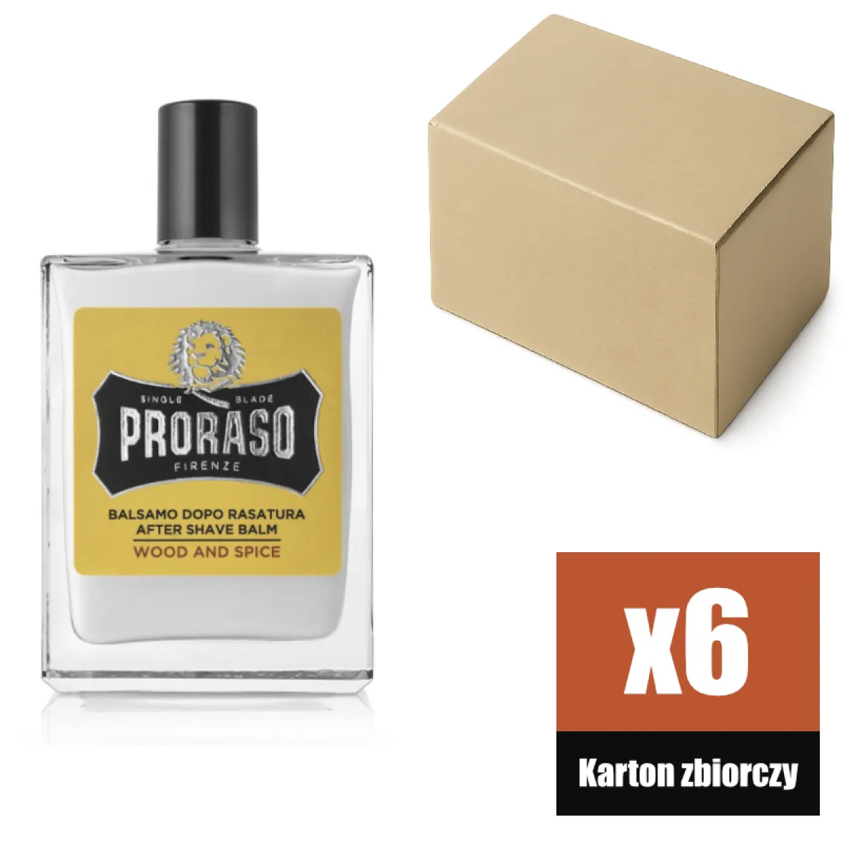 Proraso - Wood & Spice - Balsam po goleniu KARTON 6x100ml