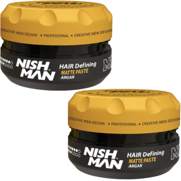 Nishman - M1 Matte Defining Argan Paste - Pomada do włosów DWUPAK 2x 100ml