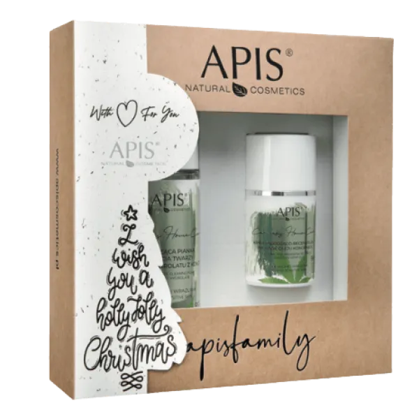 Apis - Cannabis Łagodząca pianka do mycia twarzy 150ml, Krem Łagodząco-regenerujący - Zestaw Świąteczny
