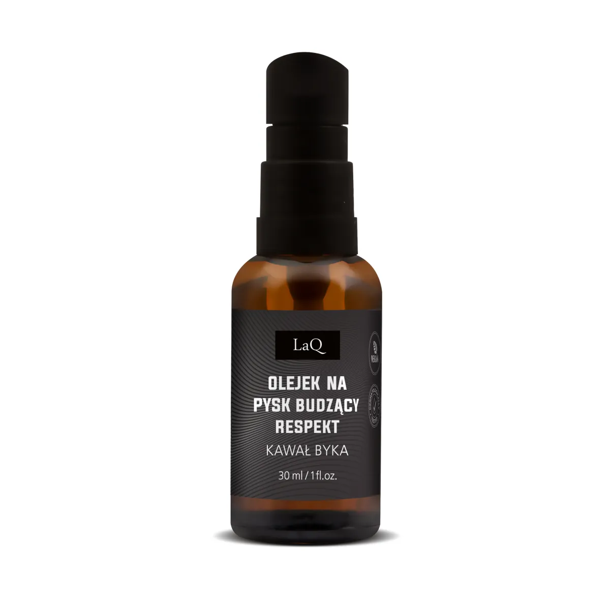 LaQ - Kawał Byka czarny mat - Pielęgnacyjny olejek do brody i po goleniu 30ml