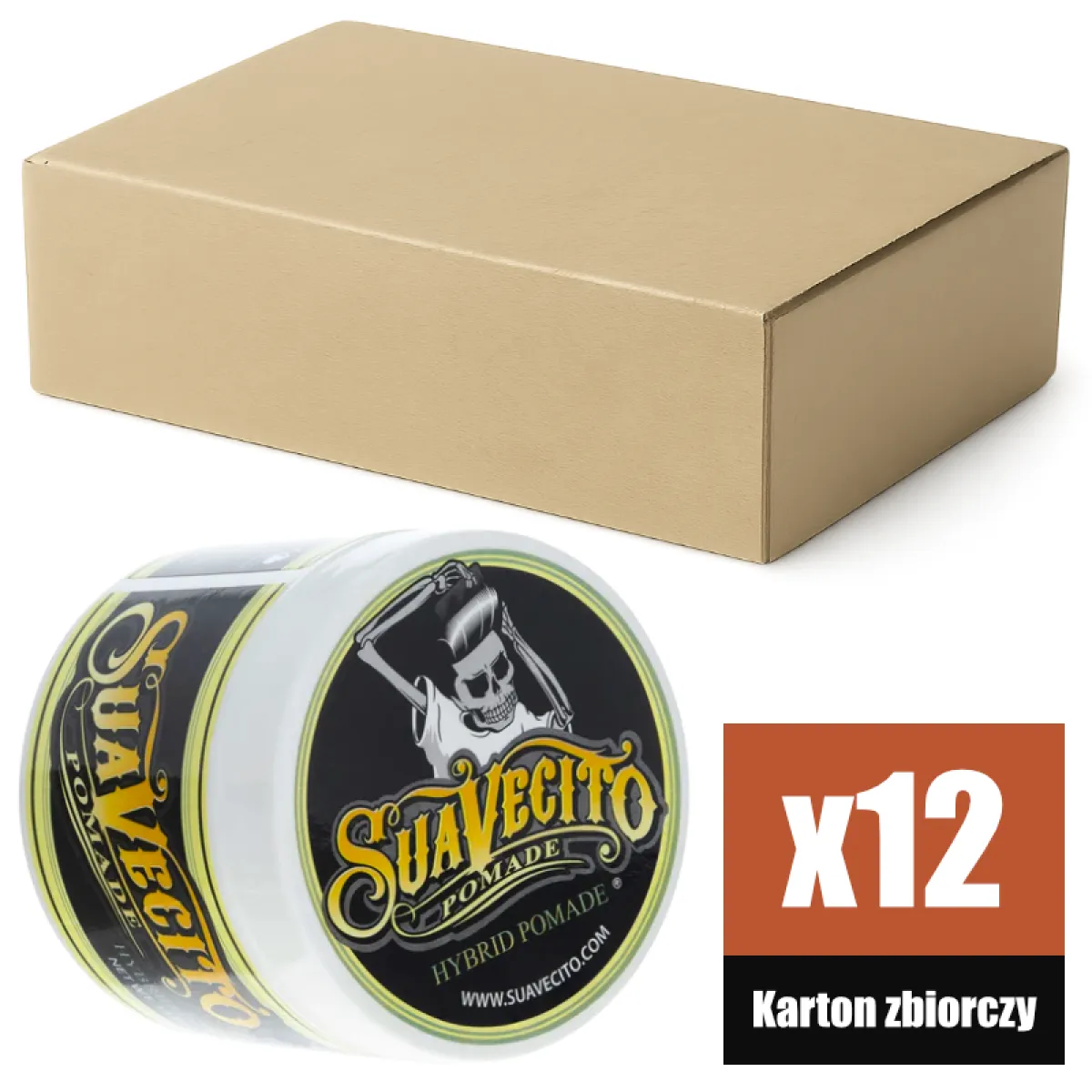 Suavecito - Hybrid Pomade - Pomada do włosów KARTON 12x113g