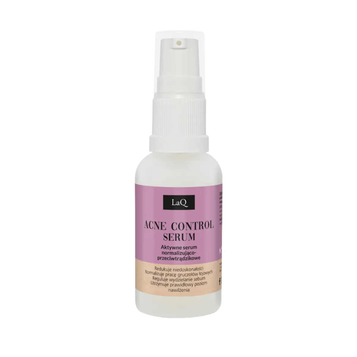 LaQ - Acne Control Serum - Stay Confident! - Aktywne Serum Normalizująco-Przeciwtrądzikowe 30ml