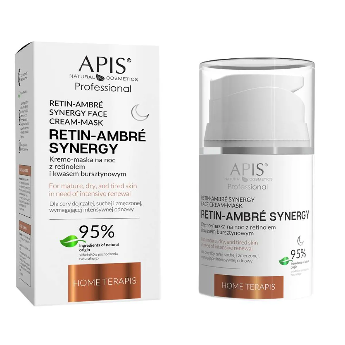 Apis - Retin-Ambre Synergy Home Terapis - Kremo-maska na noc z retinolem i kwasem bursztynowym do twarzy 50ml
